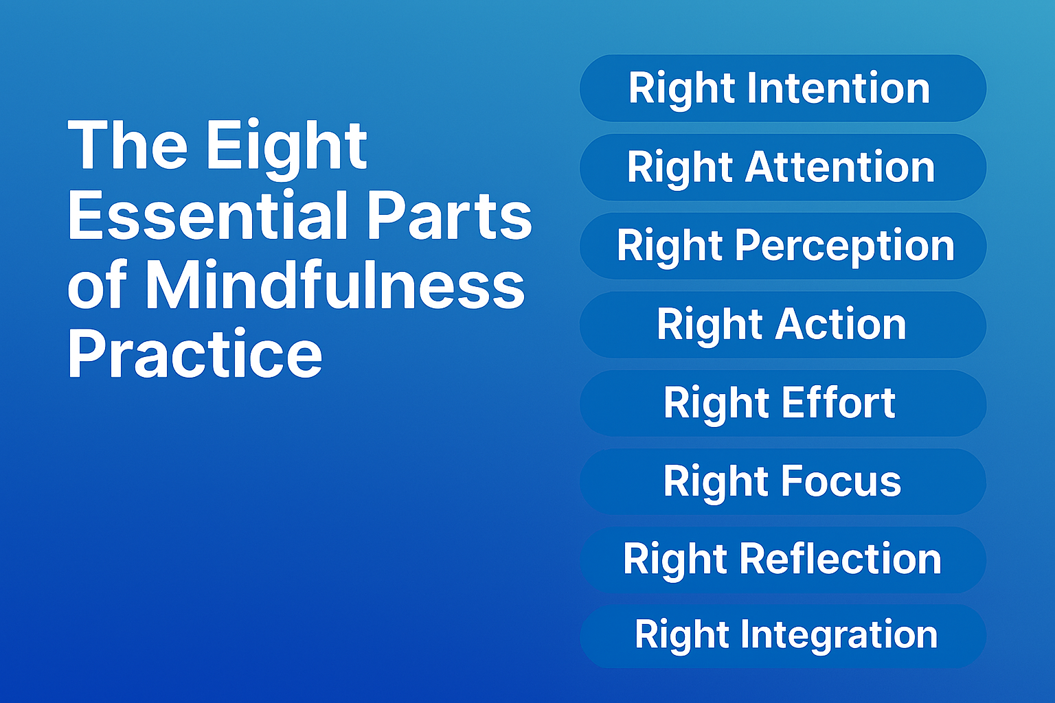 The Eight Essential Parts of Mindfulness Practice